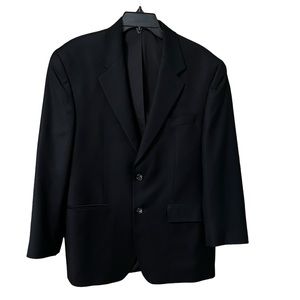 Lauren Ralph Lauren Black 100% Wool Sport Coat Suit Jacket Career 38S